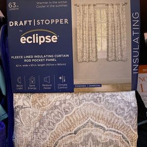 Draft stopper by eclipse curtain panel